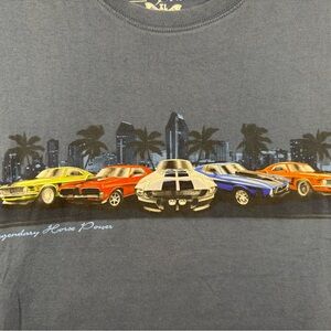 Men's Gray Muscle Car Graphic Tee